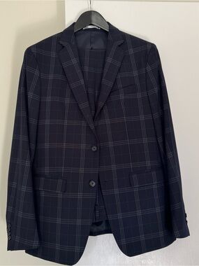 Zara Men's Dark Navy Suit - 42 Blazer & 34 Pants